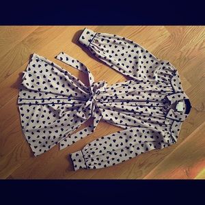 Kate Spade dress beige black hearts S like new